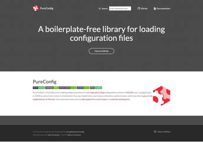 screenshot of Pureconfig