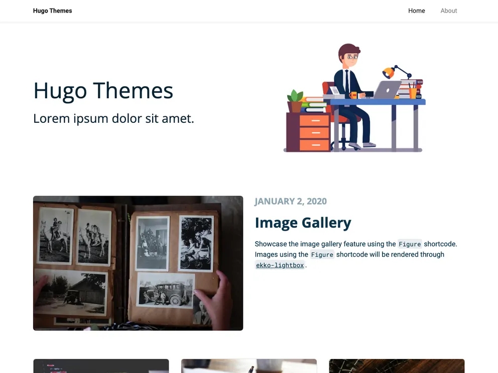 screenshot of Hugo Theme Chunky Poster