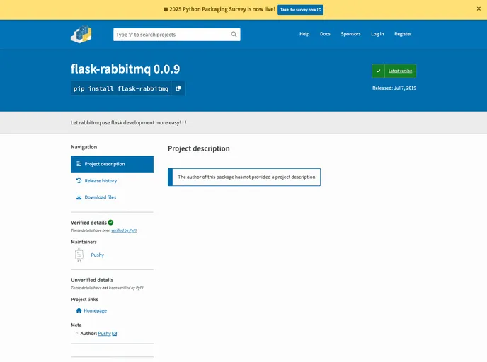 screenshot of Flask Rabbitmq