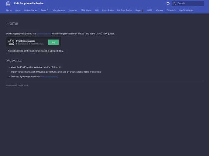 screenshot of Pvme.github.io