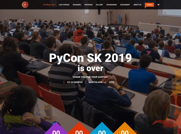 screenshot of 2019.pycon.sk