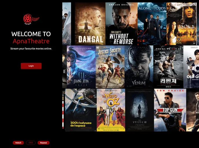 Movie Streaming Website screenshot
