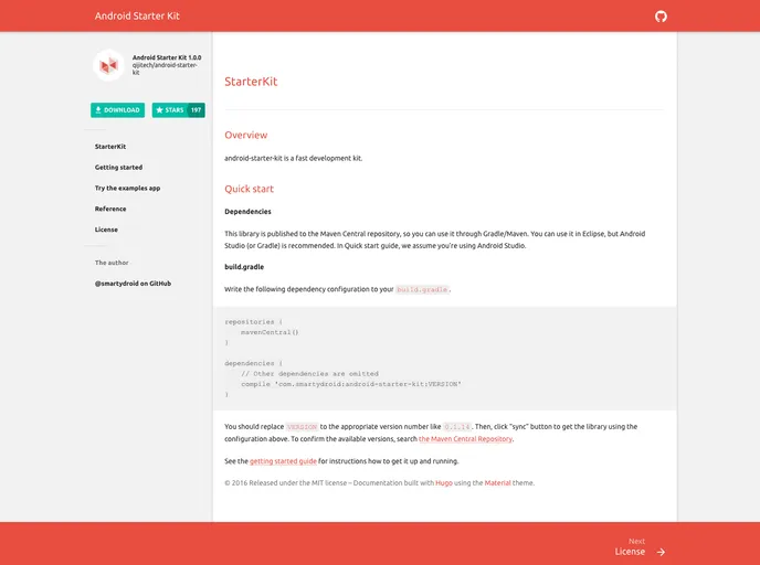 screenshot of Android Starter Kit