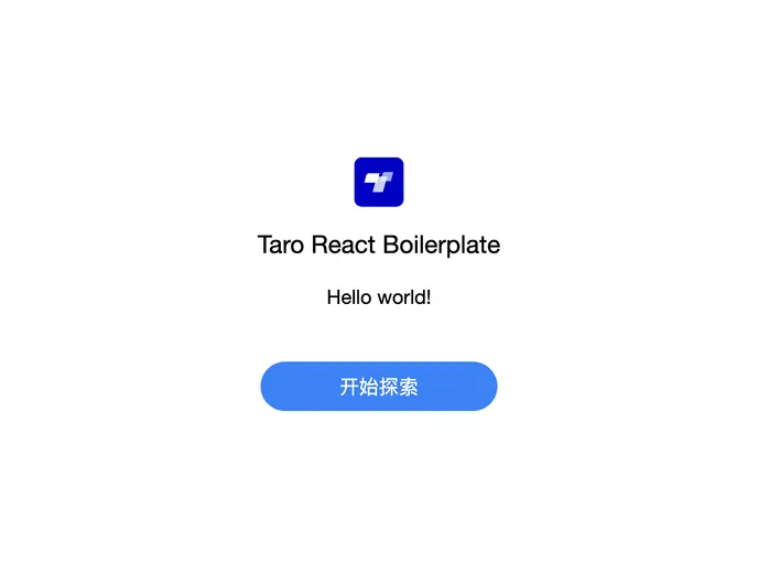 screenshot of Taro React Boilerplate