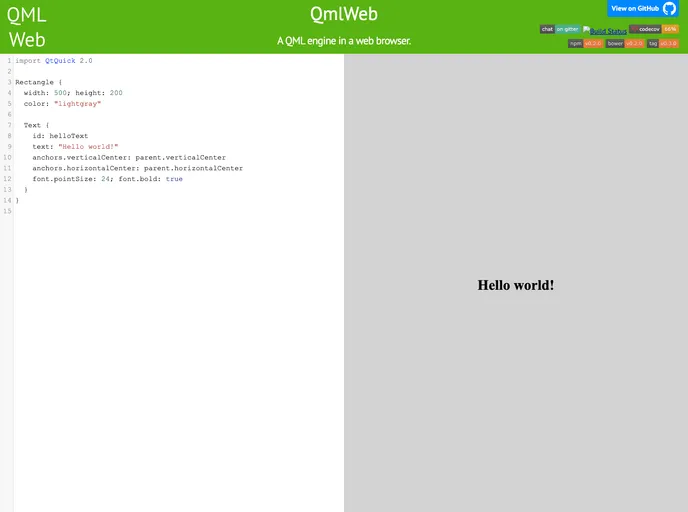 screenshot of Qmlweb