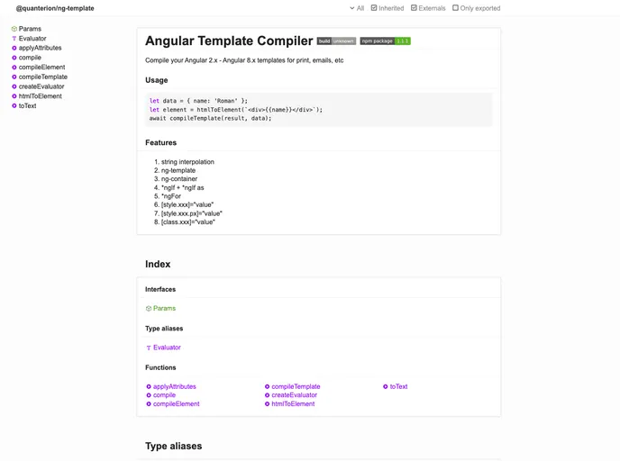 screenshot of Ng Template