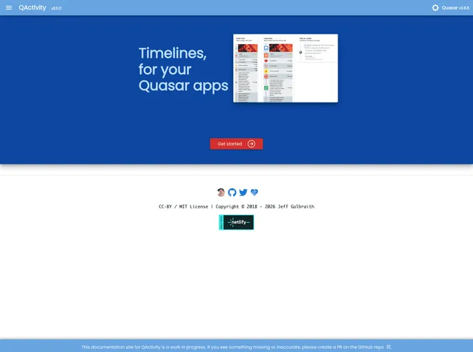 Quasar UI Qactivity screenshot