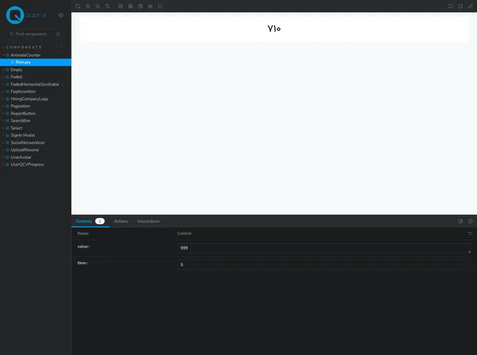 screenshot of Quera Core UI
