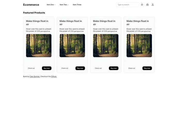 screenshot of Ecommerce Template
