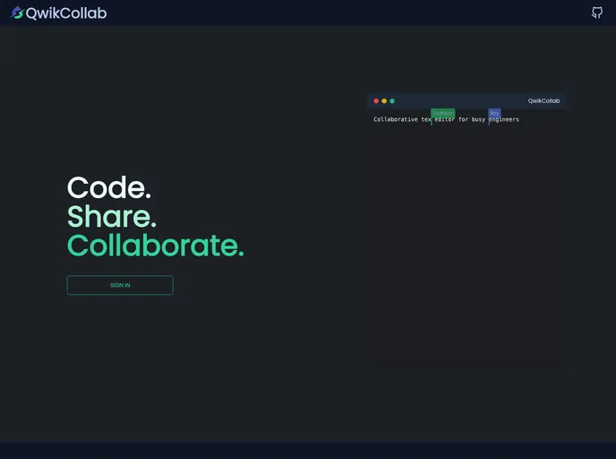 screenshot of Qwikcollab