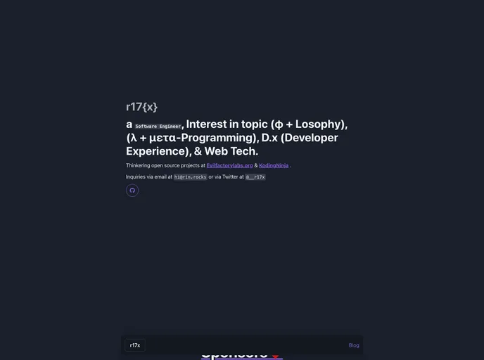 screenshot of Rin.rocks