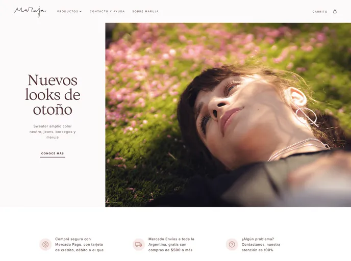 screenshot of By Maruja Ecommerce