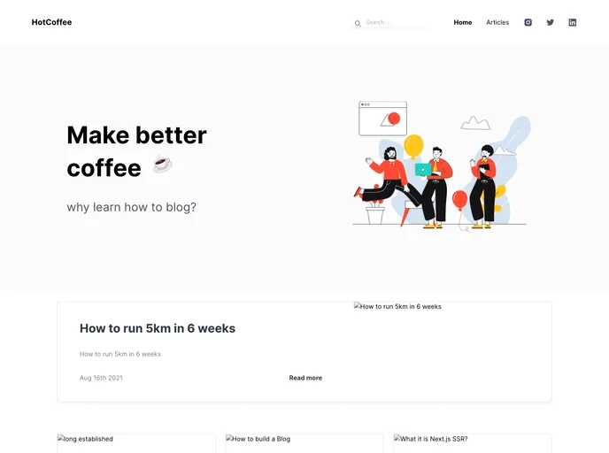 screenshot of Next Blog Cms