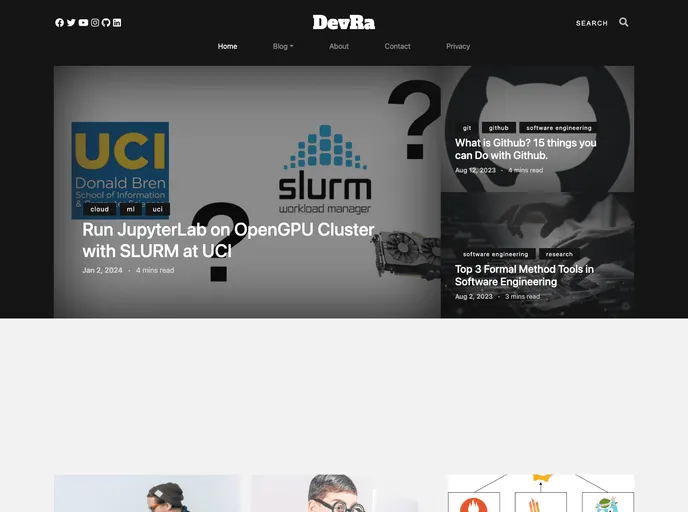 screenshot of BlogRa