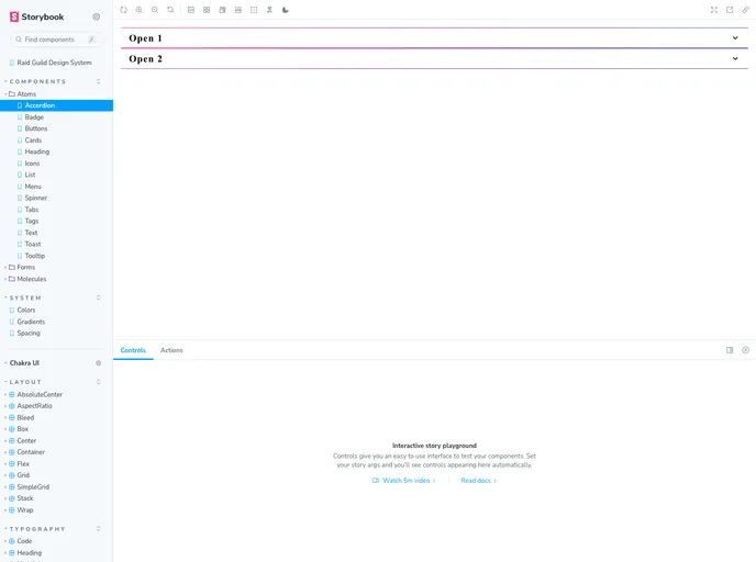 screenshot of Design System