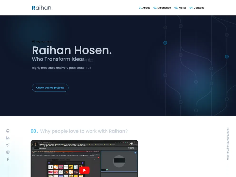 screenshot of Developer Portfolio