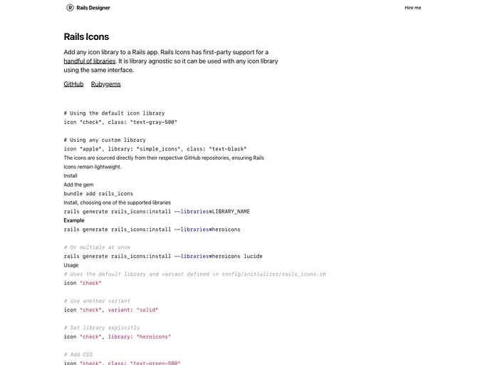 screenshot of Rails_icons