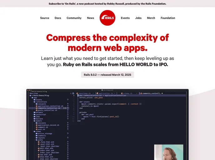 screenshot of Homepage