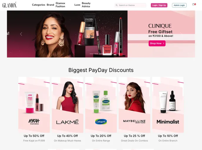 screenshot of Glamox