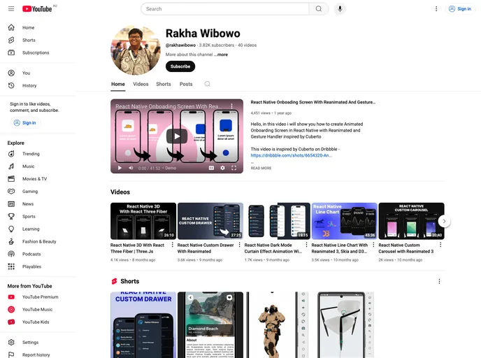screenshot of React Native Animation