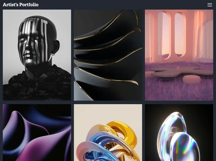 Portfolio Template For Artists screenshot