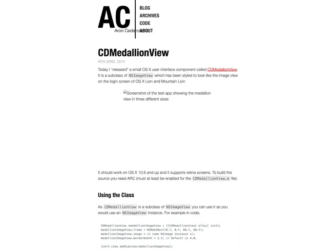 screenshot of BlogTheme