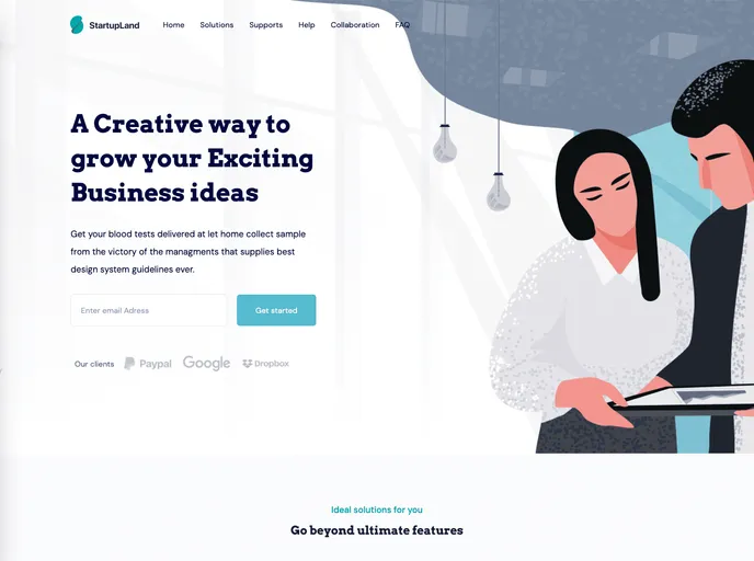 screenshot of LandingPage Pr02