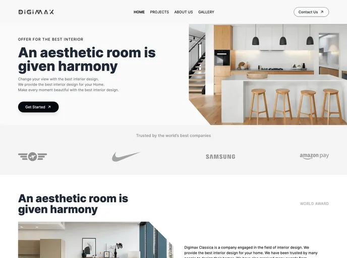 Interior Design Portfolio screenshot