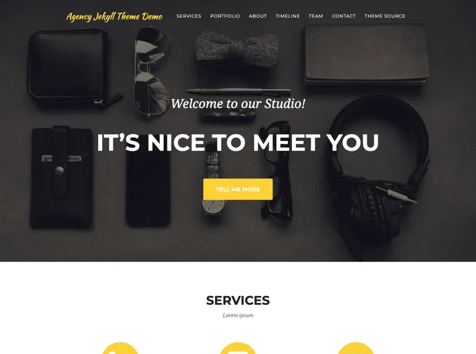 screenshot of Agency Jekyll Theme Starter