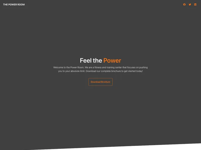 Power Room Website screenshot