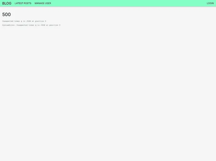 screenshot of Sveltekit Blog