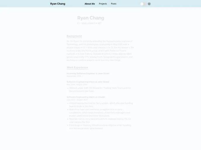 screenshot of Rcya1.github.io