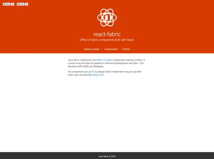 screenshot of React Fabric