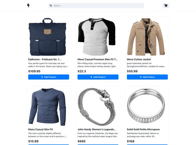 Next.js Shopping Cart screenshot