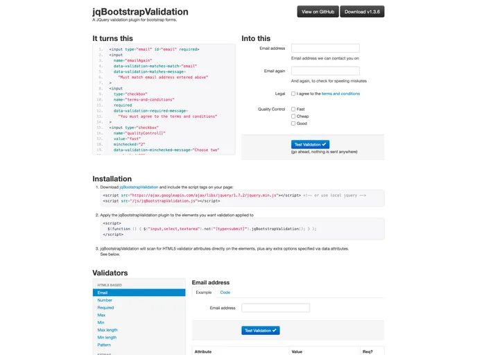 Jqbootstrapvalidation by reactiveraven a undefined template built