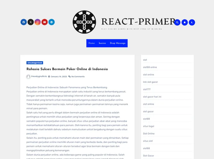 screenshot of ReactPrimer