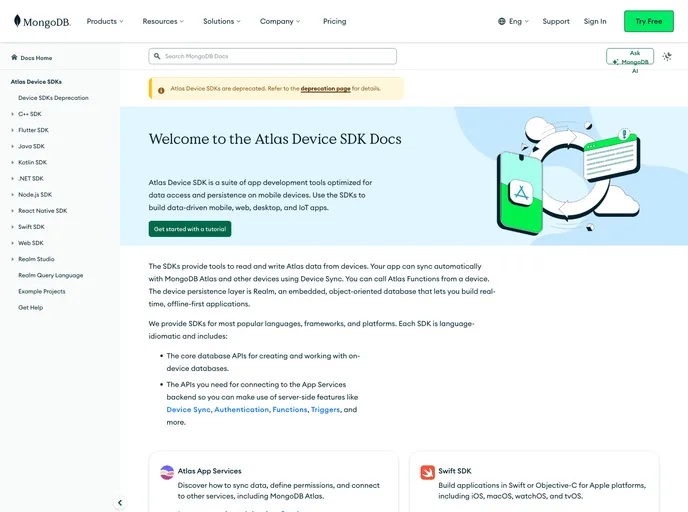 screenshot of Realm Core