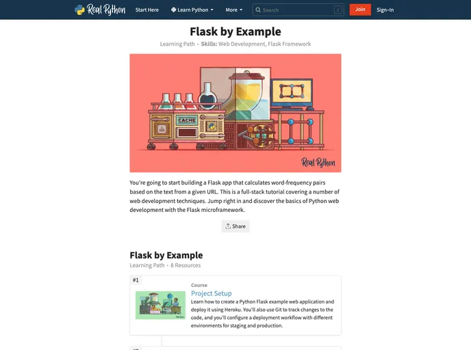 screenshot of Flask By Example
