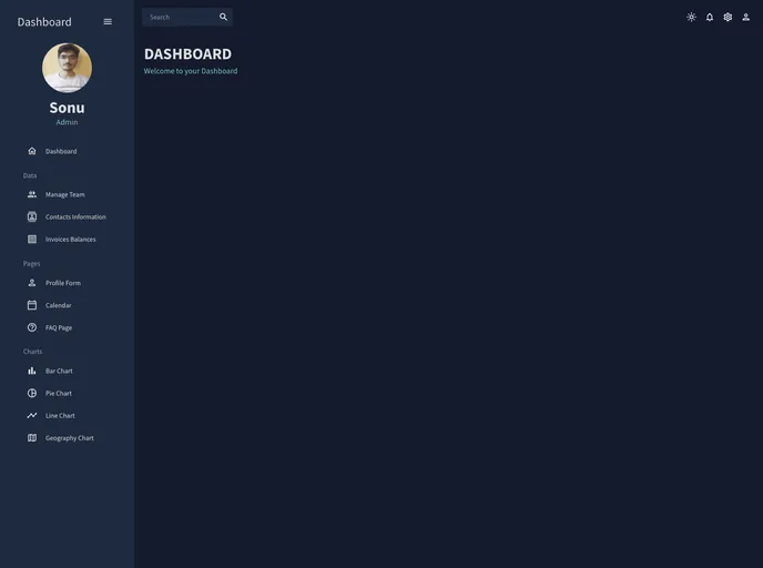 Dashboard_React screenshot