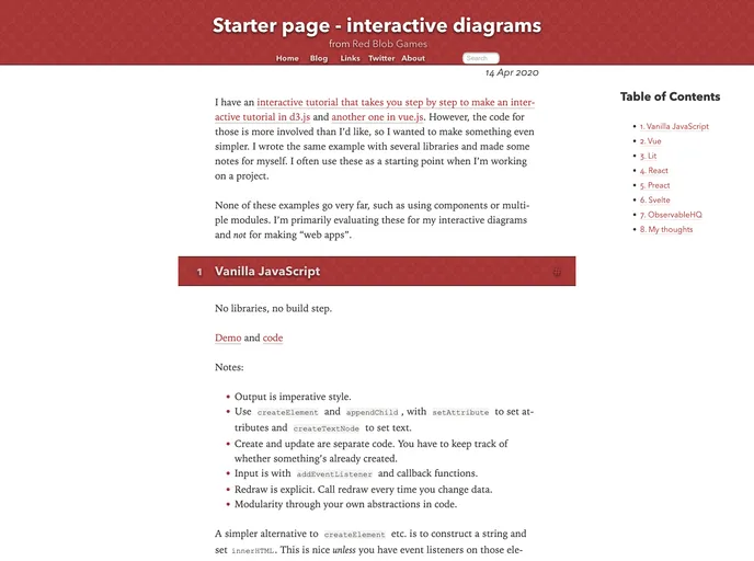 screenshot of 2014 Starter Page