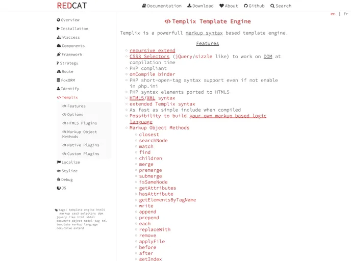 screenshot of Templix