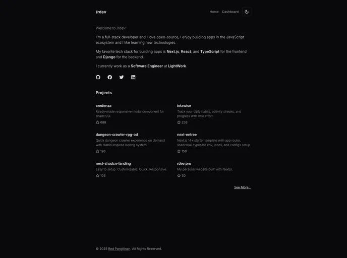 screenshot of Rdev.pro