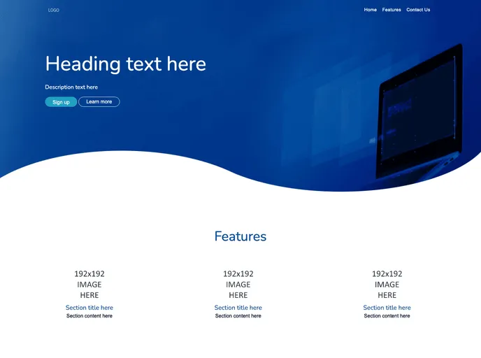 screenshot of Software Company Website Template