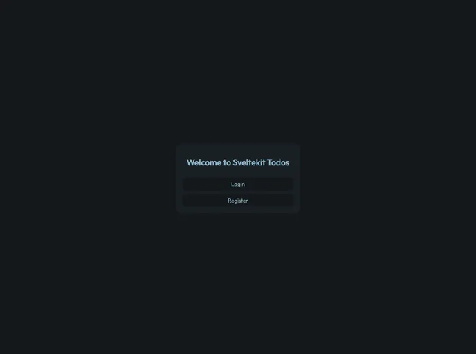screenshot of Sveltekit Todos