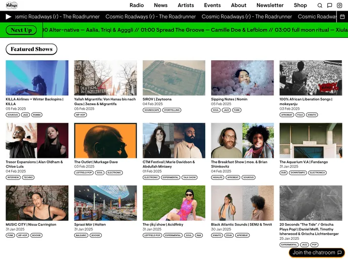 screenshot of Refuge Worldwide