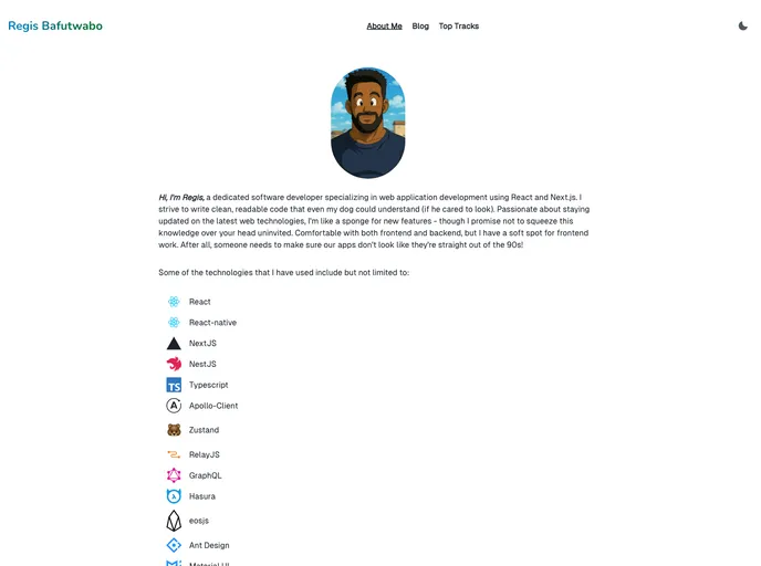 screenshot of Regisbaf