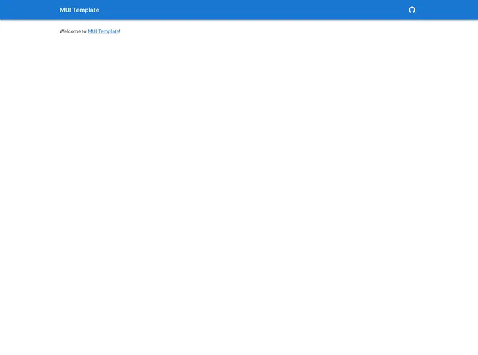 screenshot of Mui Template