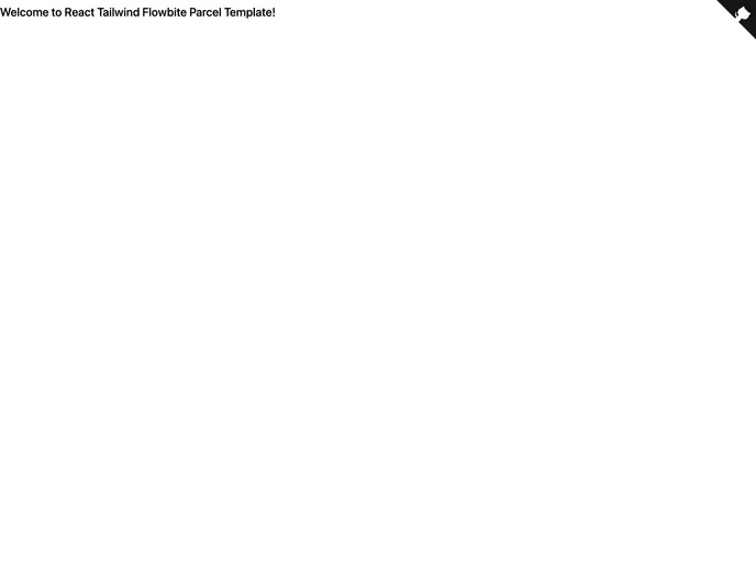 screenshot of React Tailwind Flowbite Parcel Template