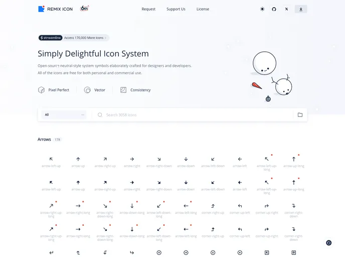 screenshot of RemixIcon Slides