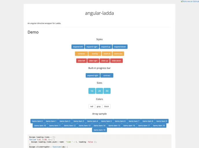 screenshot of Angular Ladda